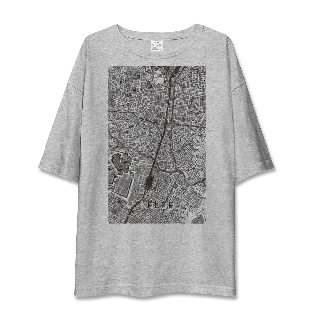 【神田(東京都)】地図柄ビッグシルエットTシャツ
