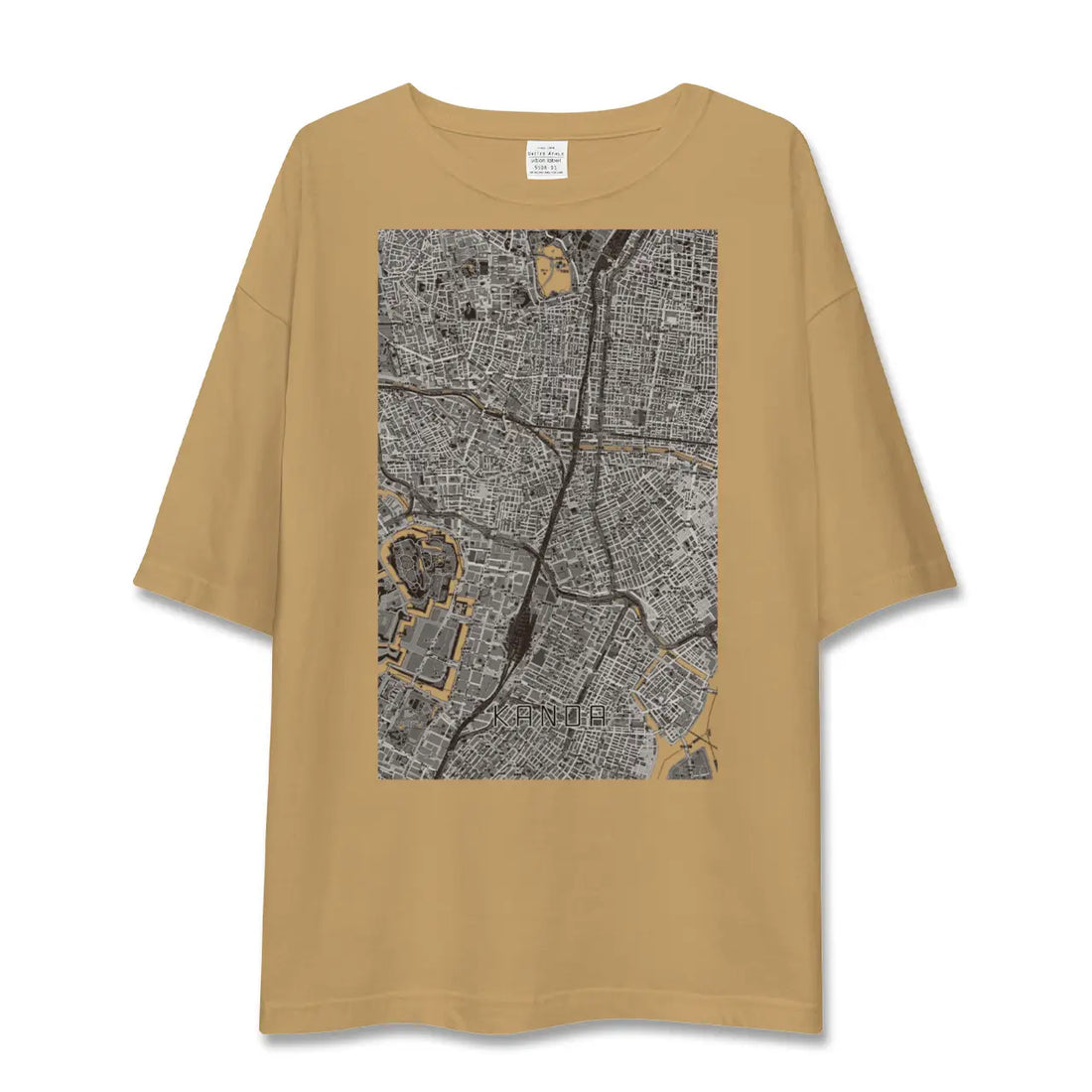 【神田(東京都)】地図柄ビッグシルエットTシャツ