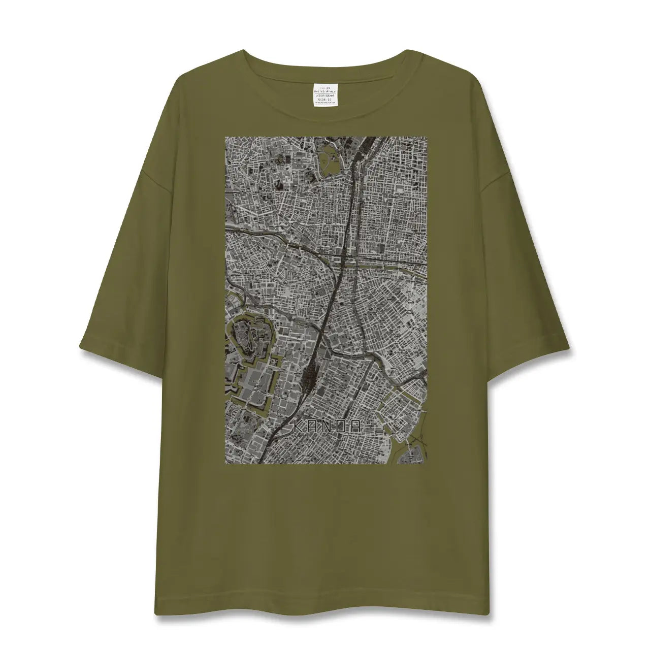 【神田(東京都)】地図柄ビッグシルエットTシャツ