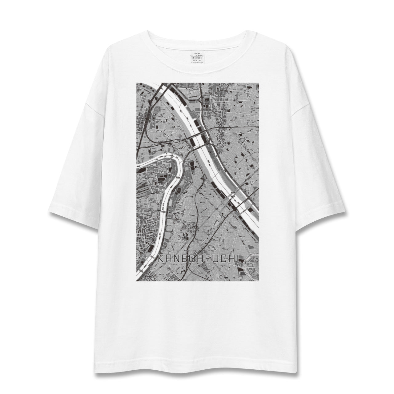 【鐘ヶ淵(東京都)】地図柄ビッグシルエットTシャツ
