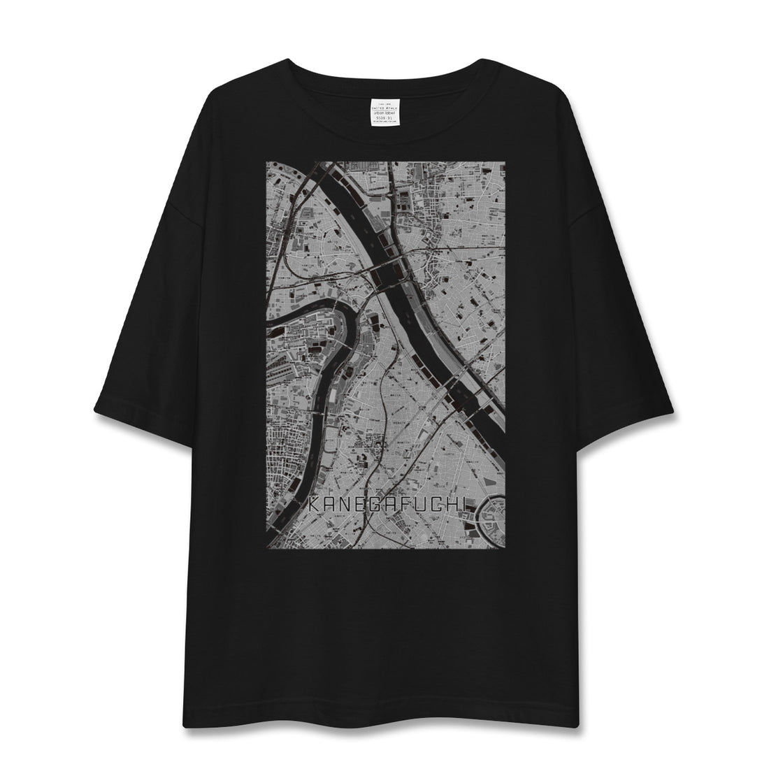 【鐘ヶ淵(東京都)】地図柄ビッグシルエットTシャツ
