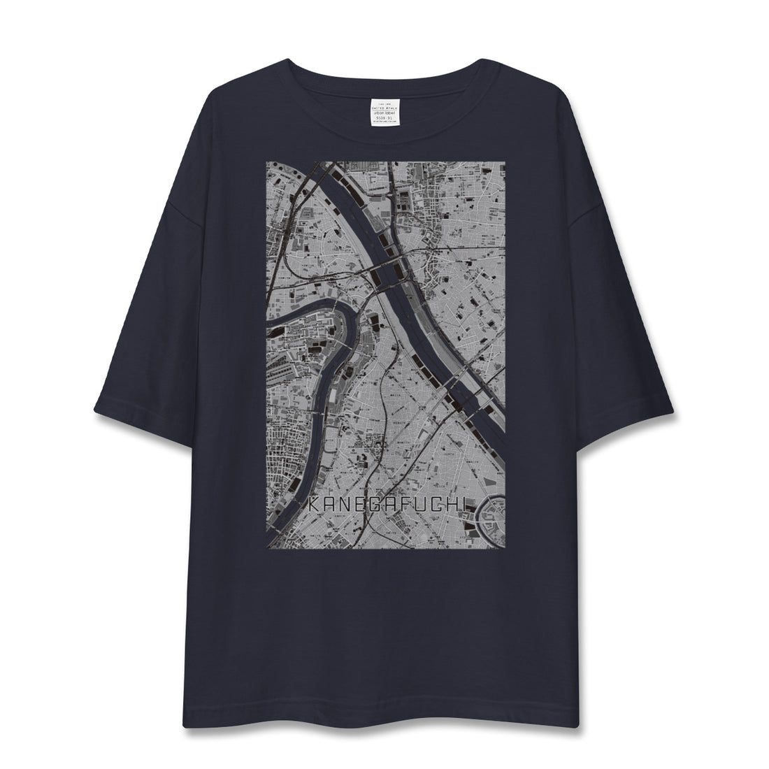 【鐘ヶ淵(東京都)】地図柄ビッグシルエットTシャツ