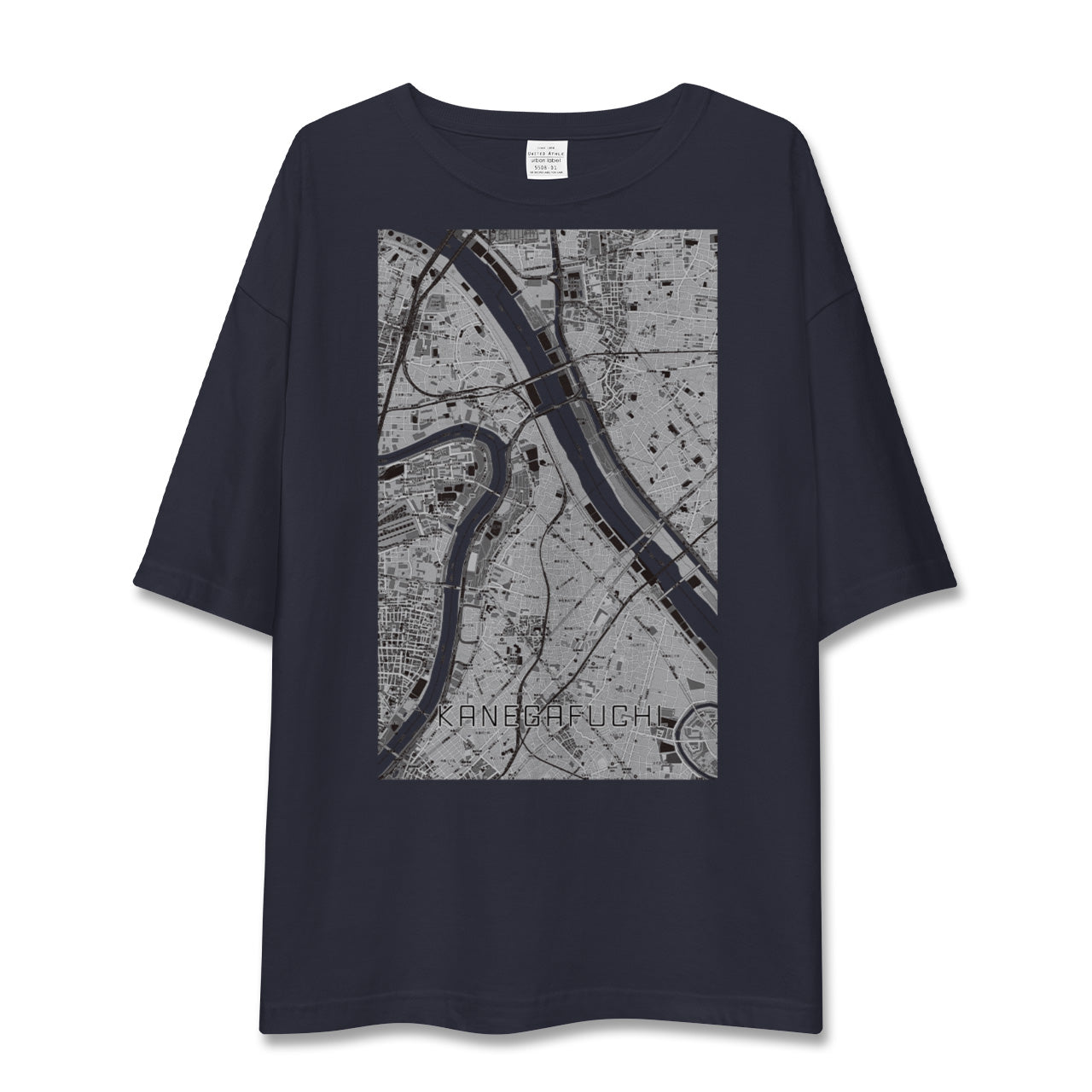 【鐘ヶ淵(東京都)】地図柄ビッグシルエットTシャツ