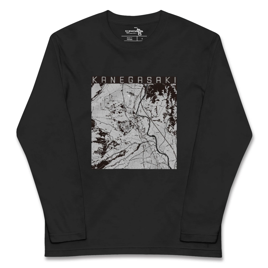 【金ケ崎(岩手県)】地図柄ロングスリーブTシャツ