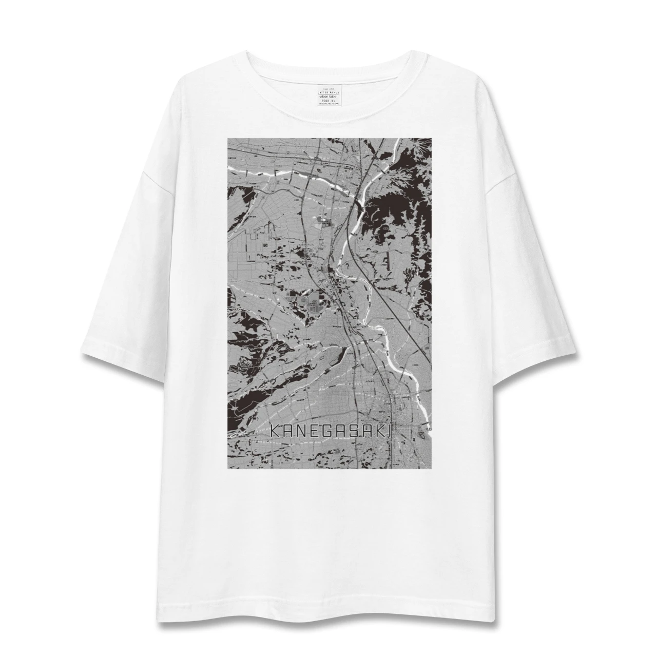【金ケ崎(岩手県)】地図柄ビッグシルエットTシャツ