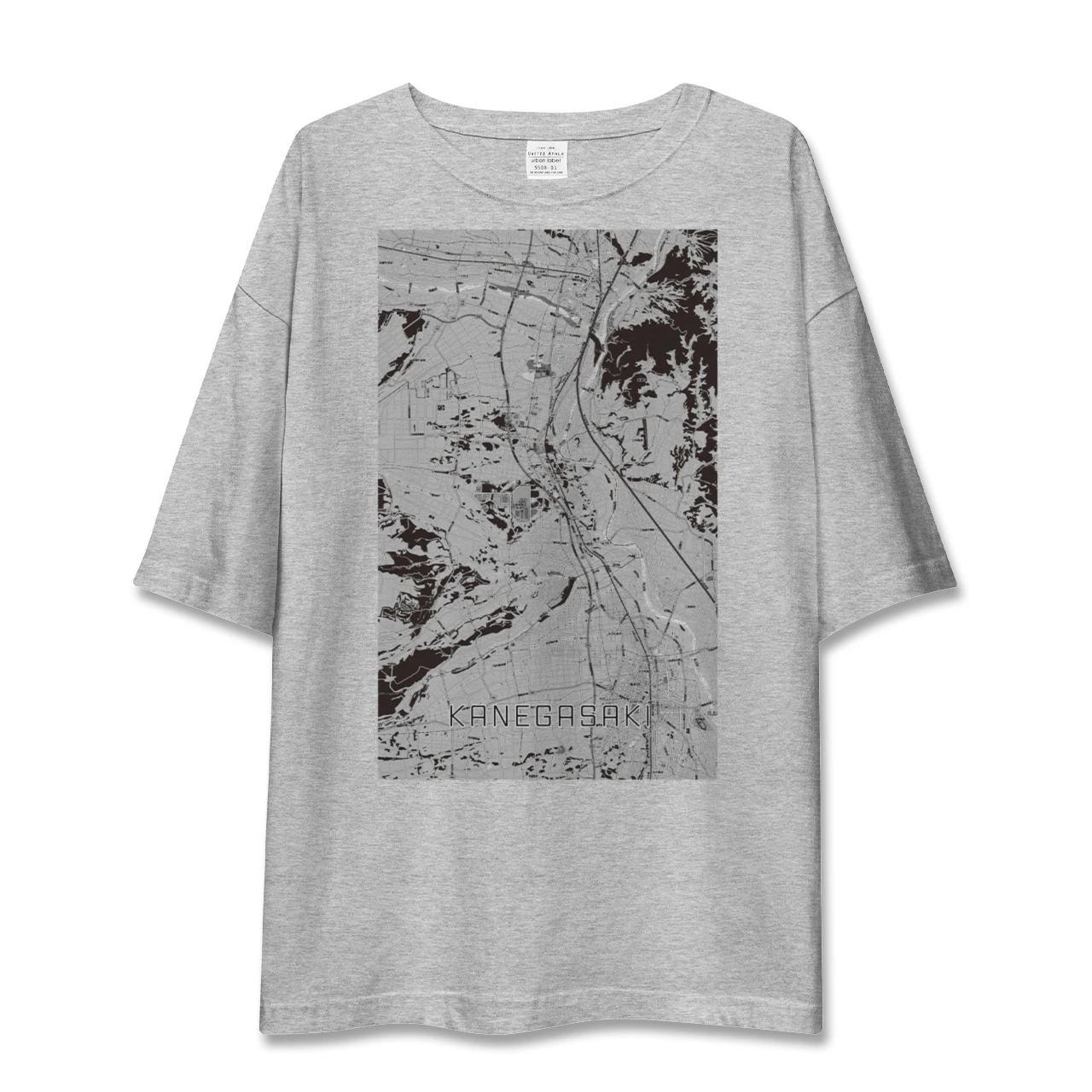 【金ケ崎(岩手県)】地図柄ビッグシルエットTシャツ