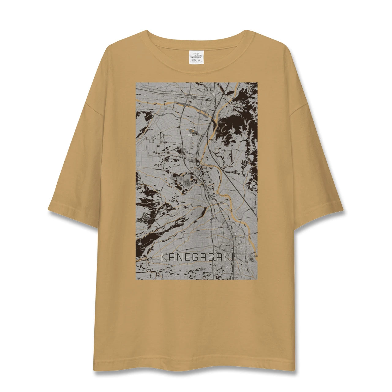 【金ケ崎(岩手県)】地図柄ビッグシルエットTシャツ
