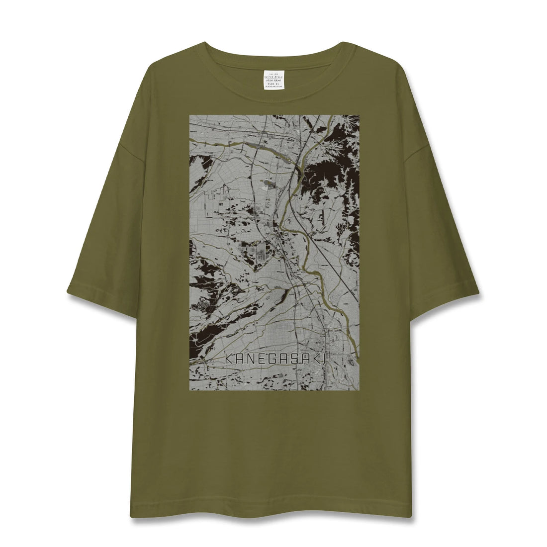 【金ケ崎(岩手県)】地図柄ビッグシルエットTシャツ