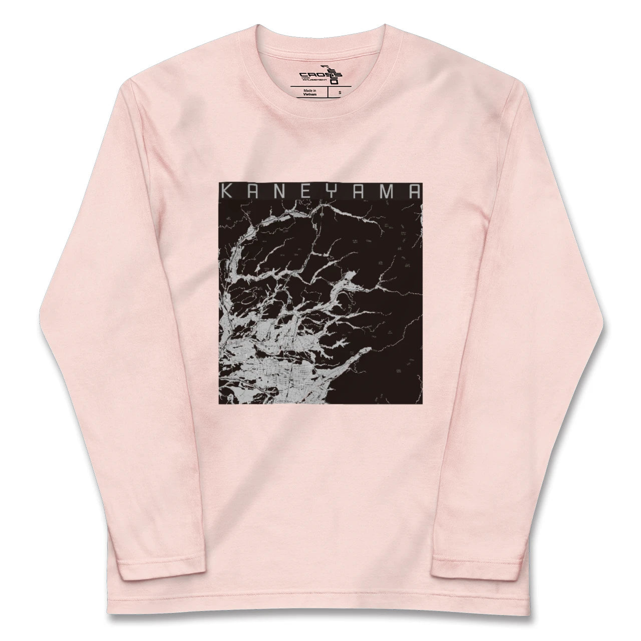 【金山(山形県)(山形県)】地図柄ロングスリーブTシャツ