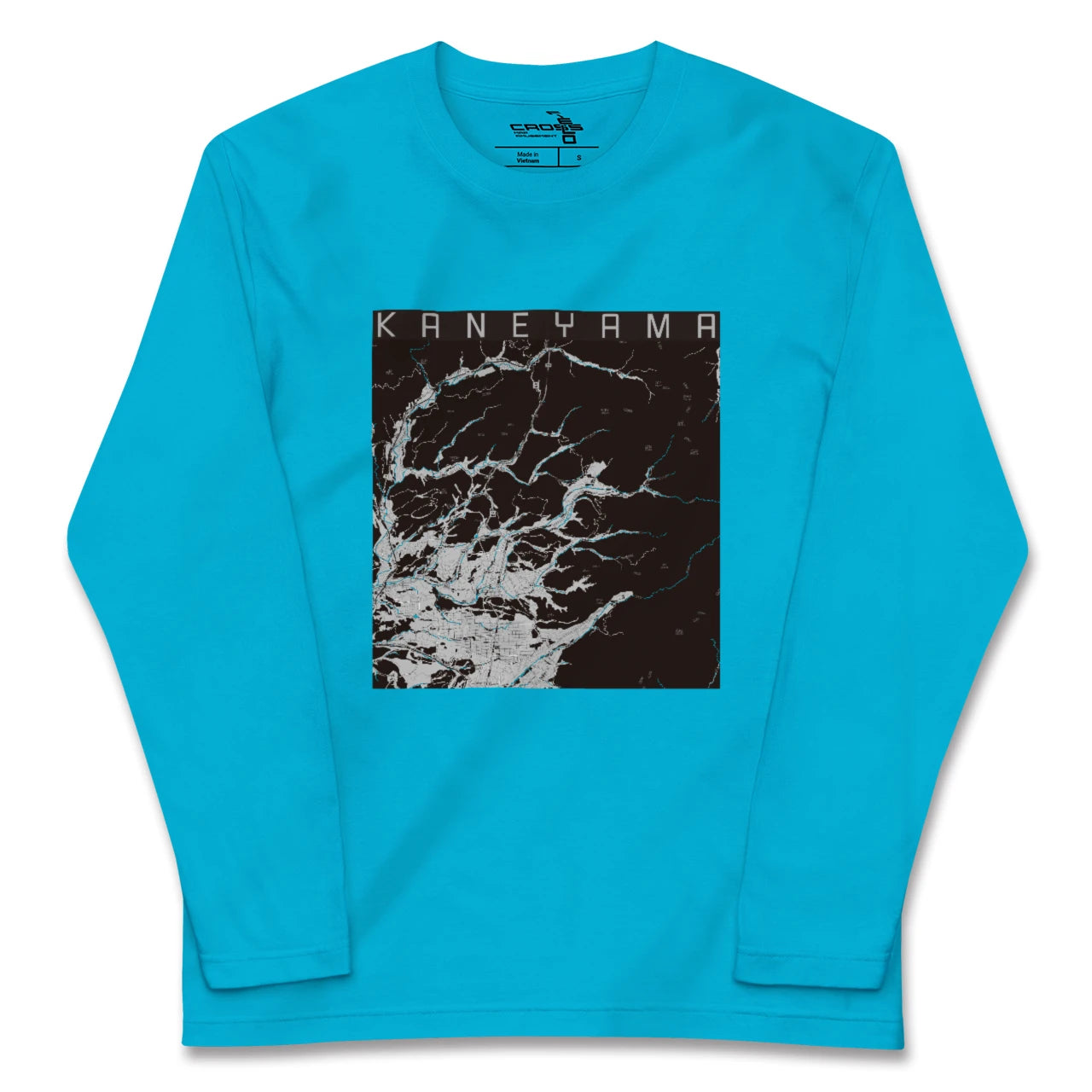 【金山(山形県)(山形県)】地図柄ロングスリーブTシャツ