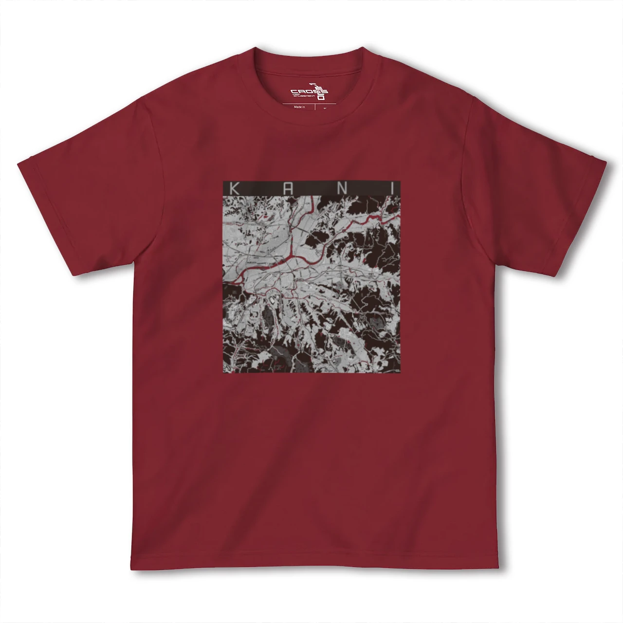 【可児(岐阜県)】地図柄ヘビーウェイトTシャツ