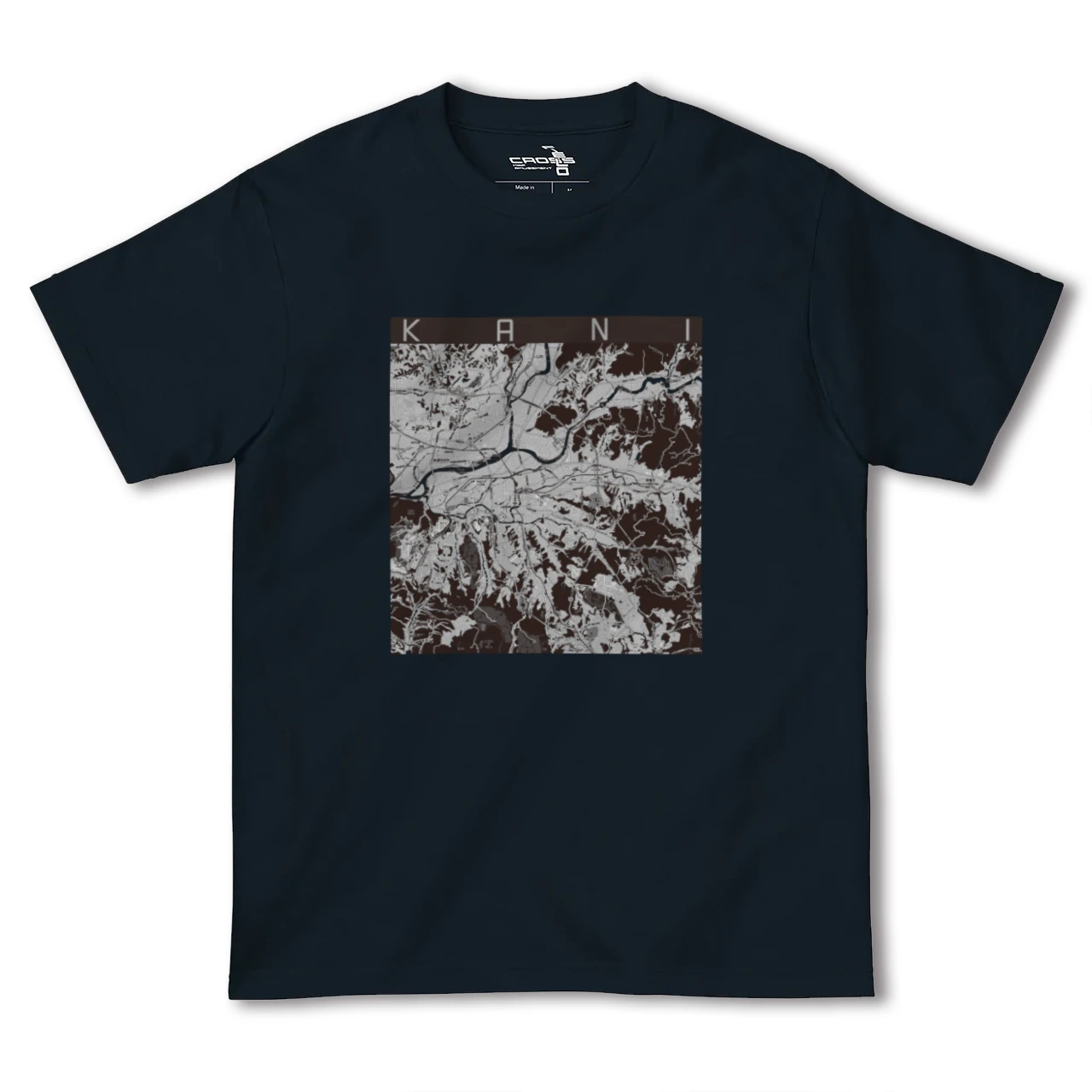 【可児(岐阜県)】地図柄ヘビーウェイトTシャツ