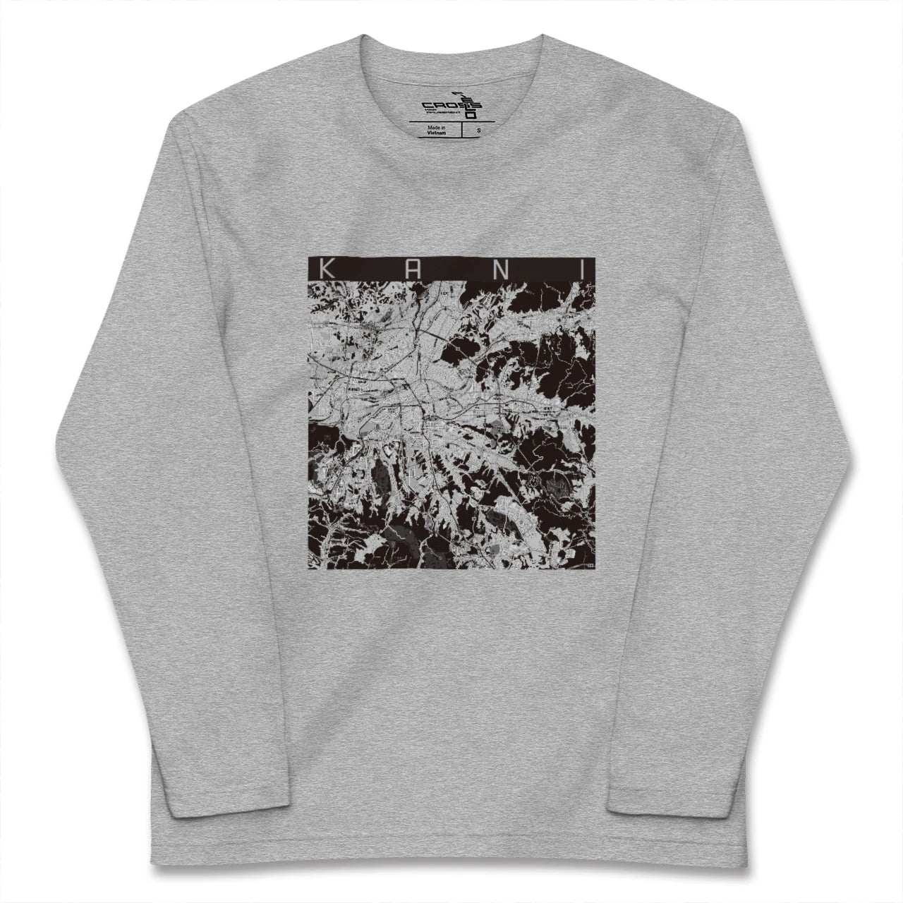 【可児(岐阜県)】地図柄ロングスリーブTシャツ