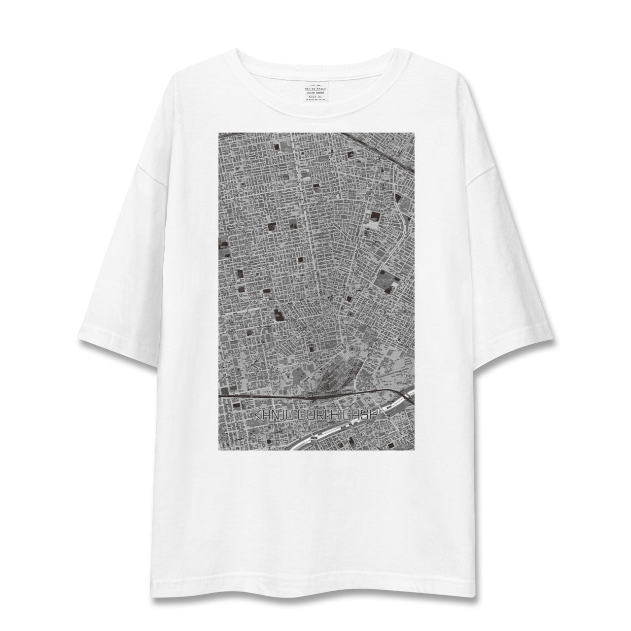 【環状通東(北海道)】地図柄ビッグシルエットTシャツ