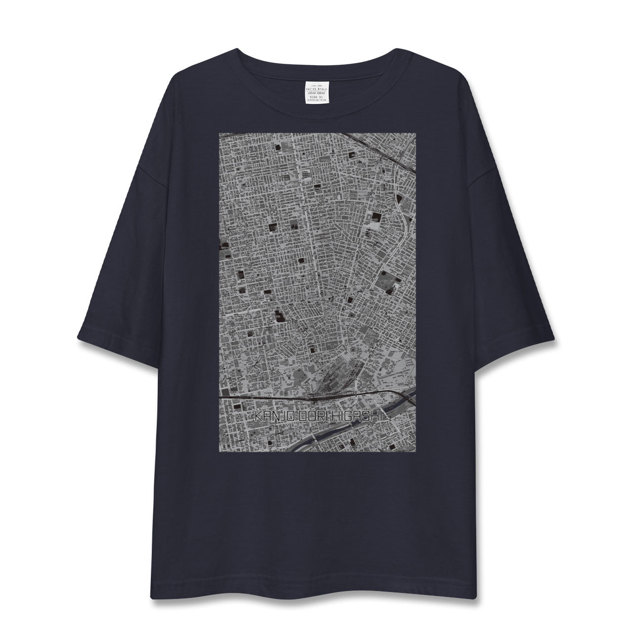 【環状通東(北海道)】地図柄ビッグシルエットTシャツ