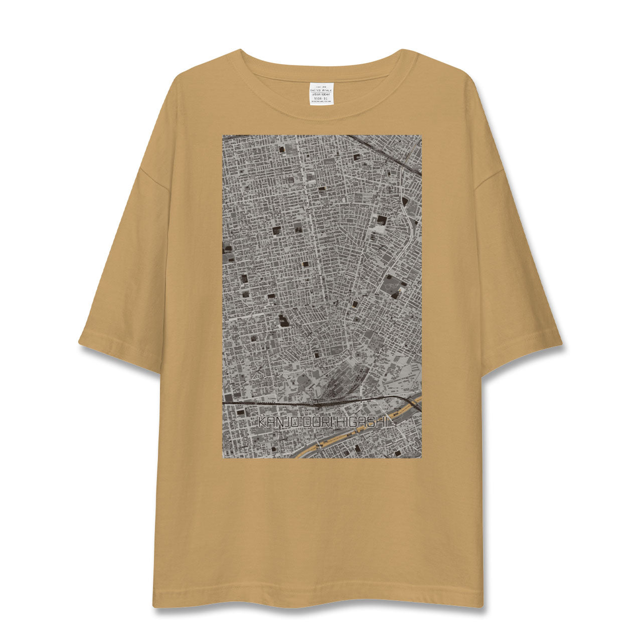 【環状通東(北海道)】地図柄ビッグシルエットTシャツ