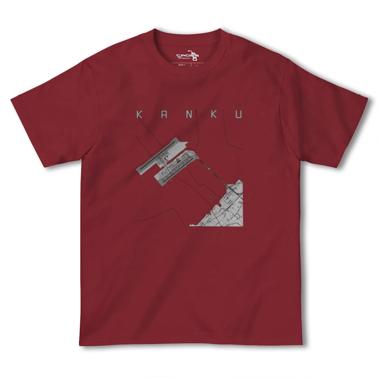 【関空(大阪府)】地図柄ヘビーウェイトTシャツ