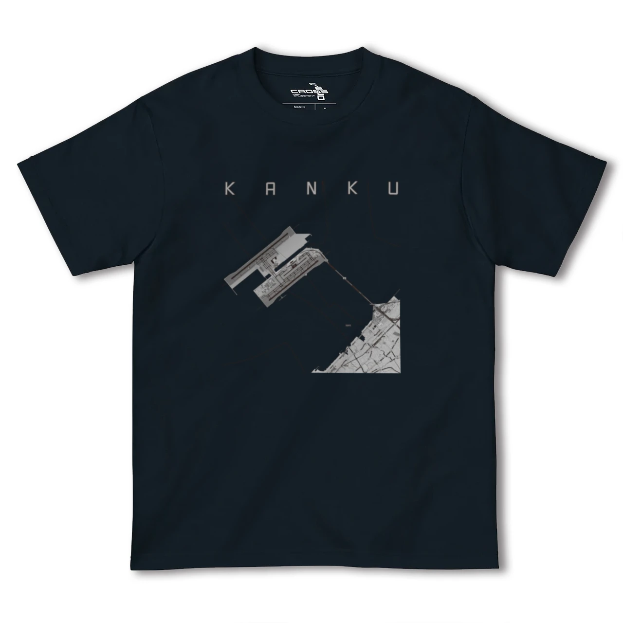 【関空(大阪府)】地図柄ヘビーウェイトTシャツ