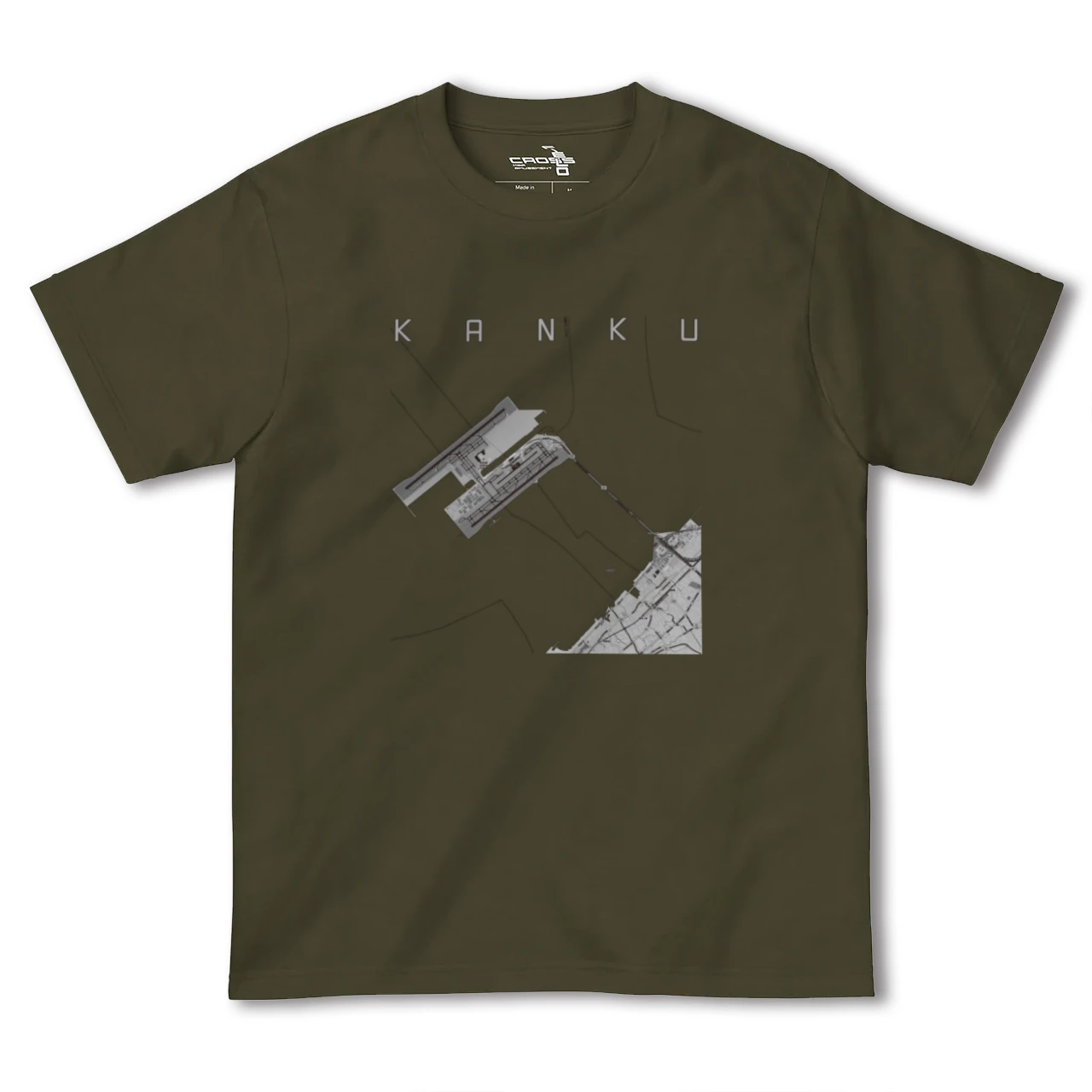 【関空(大阪府)】地図柄ヘビーウェイトTシャツ