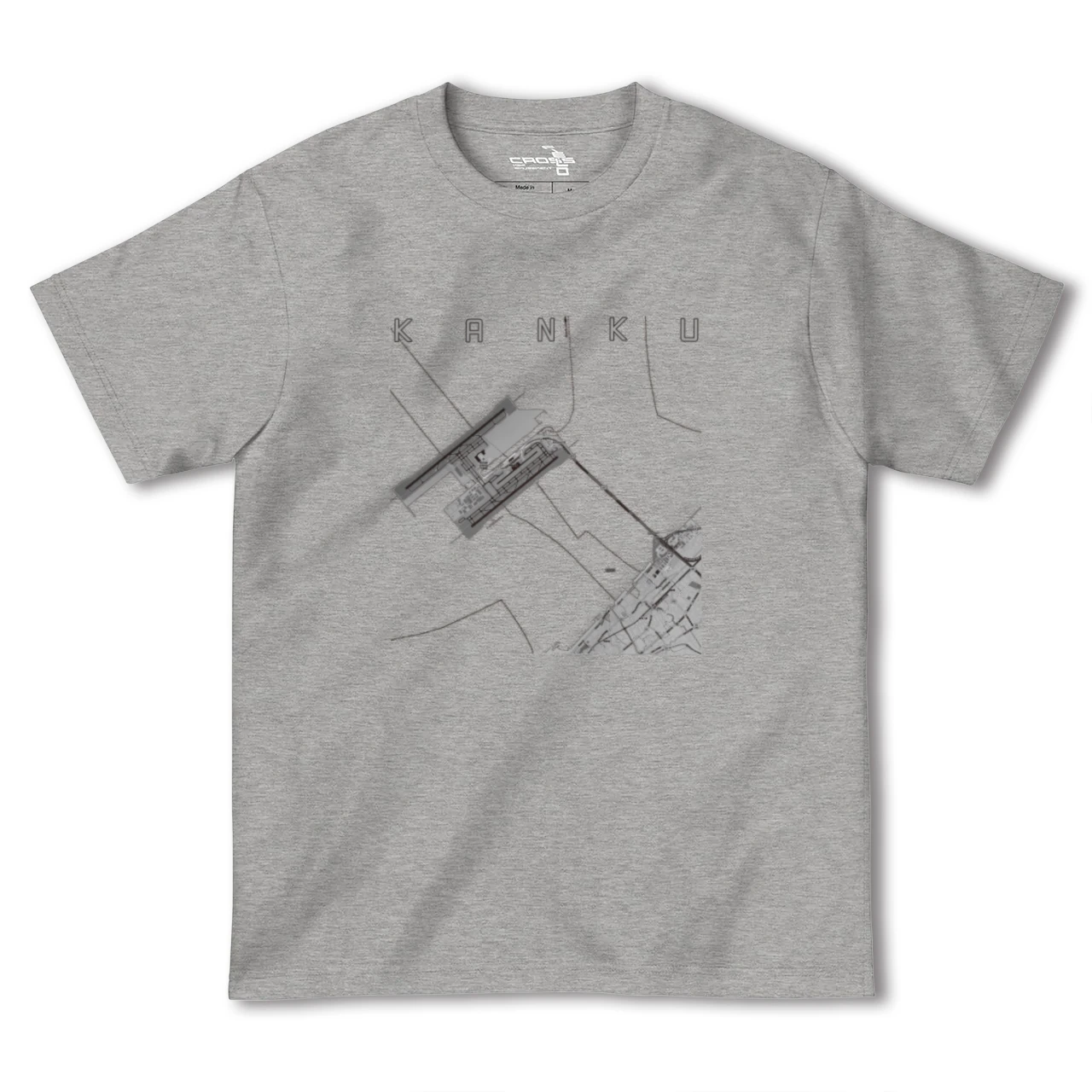 【関空(大阪府)】地図柄ヘビーウェイトTシャツ