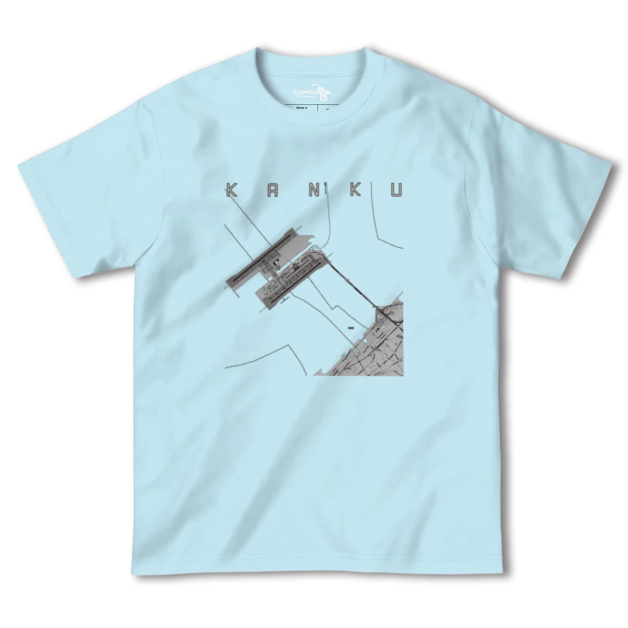 【関空(大阪府)】地図柄ヘビーウェイトTシャツ