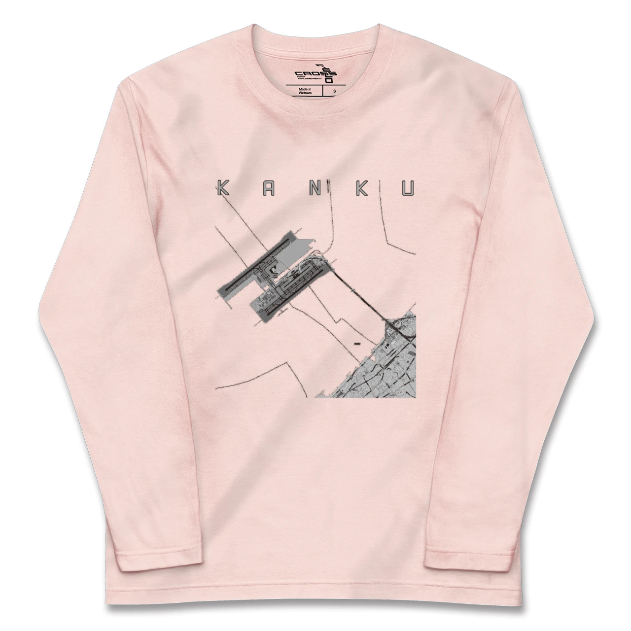 【関空(大阪府)】地図柄ロングスリーブTシャツ