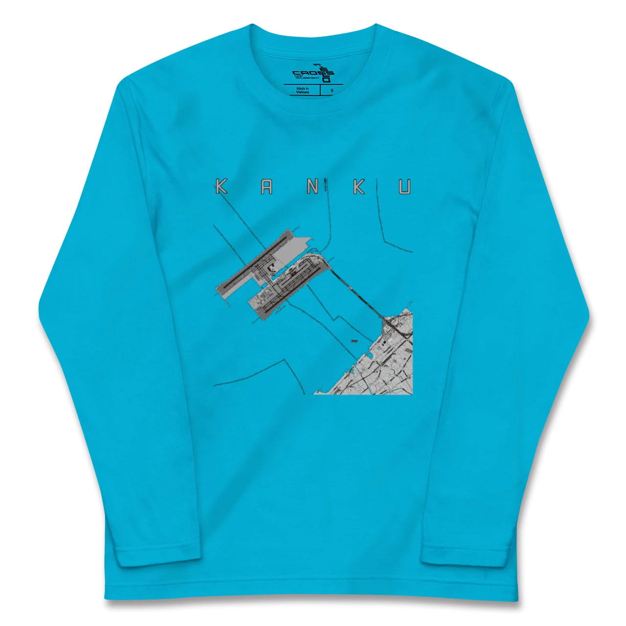 【関空(大阪府)】地図柄ロングスリーブTシャツ