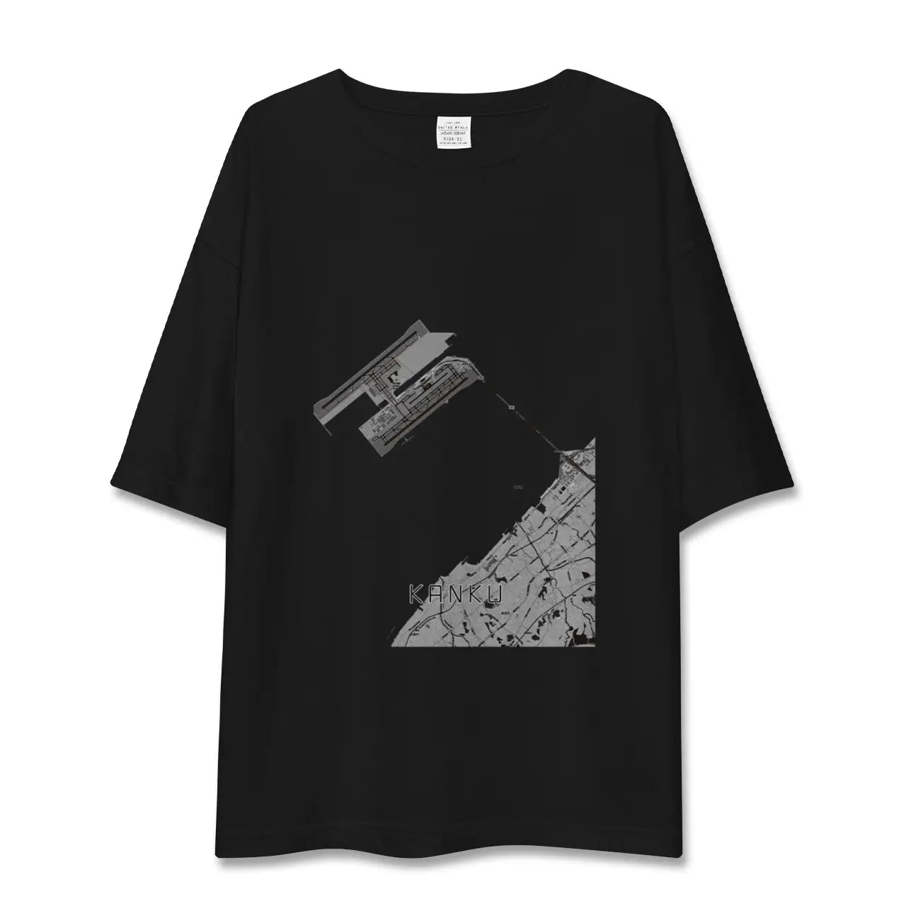 【関空(大阪府)】地図柄ビッグシルエットTシャツ