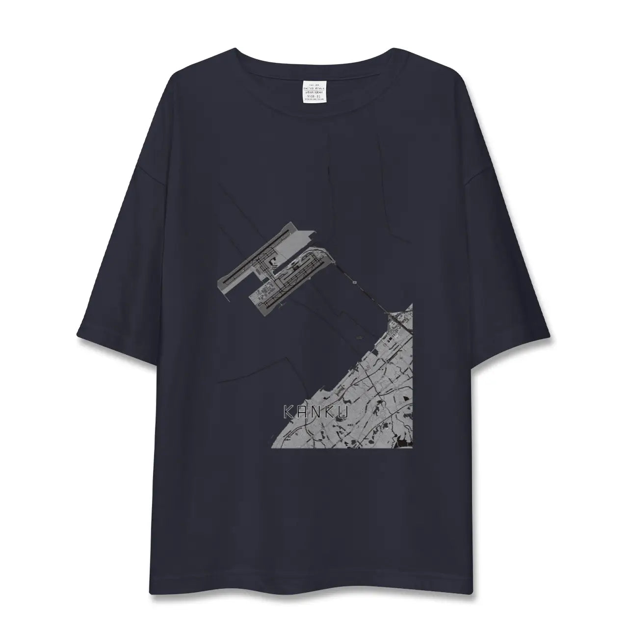 【関空(大阪府)】地図柄ビッグシルエットTシャツ