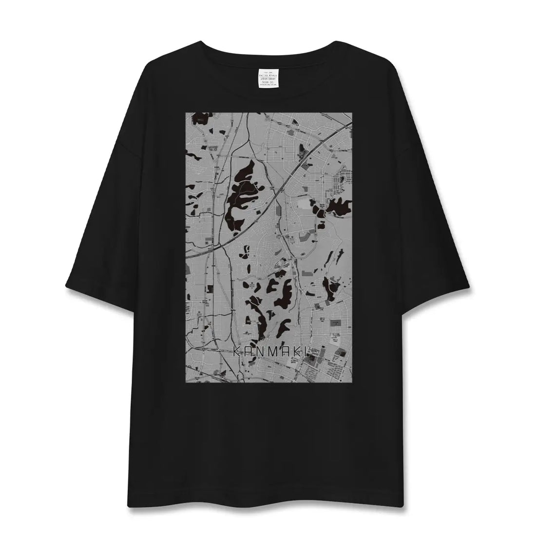 【上牧(奈良県)】地図柄ビッグシルエットTシャツ