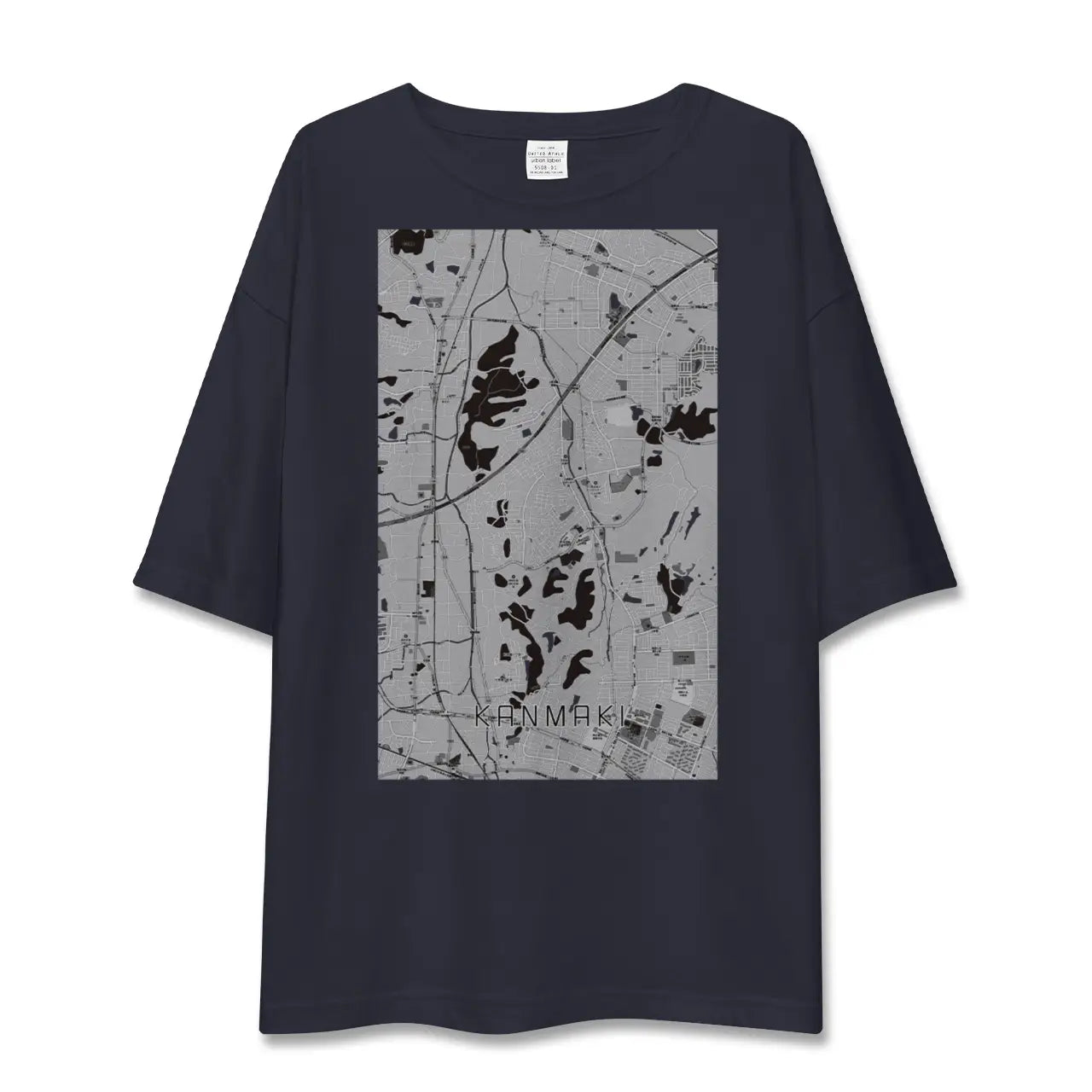 【上牧(奈良県)】地図柄ビッグシルエットTシャツ