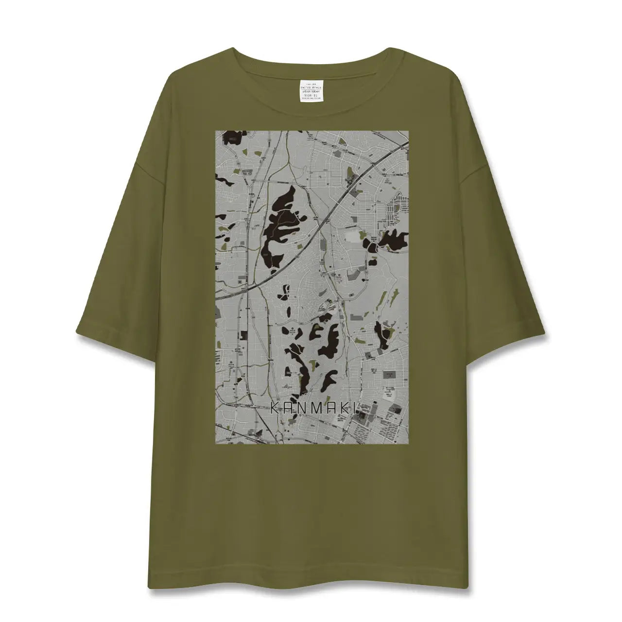 【上牧(奈良県)】地図柄ビッグシルエットTシャツ
