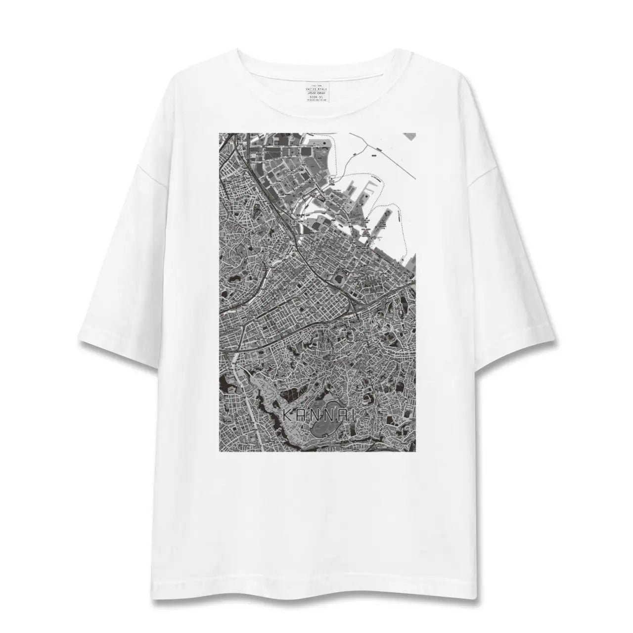 【関内(神奈川県)】地図柄ビッグシルエットTシャツ