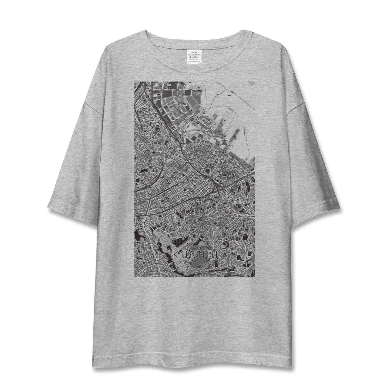 【関内(神奈川県)】地図柄ビッグシルエットTシャツ