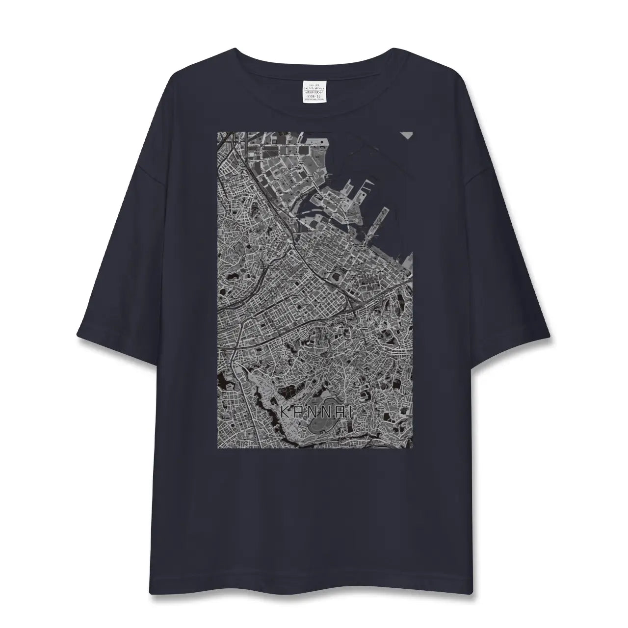 【関内(神奈川県)】地図柄ビッグシルエットTシャツ