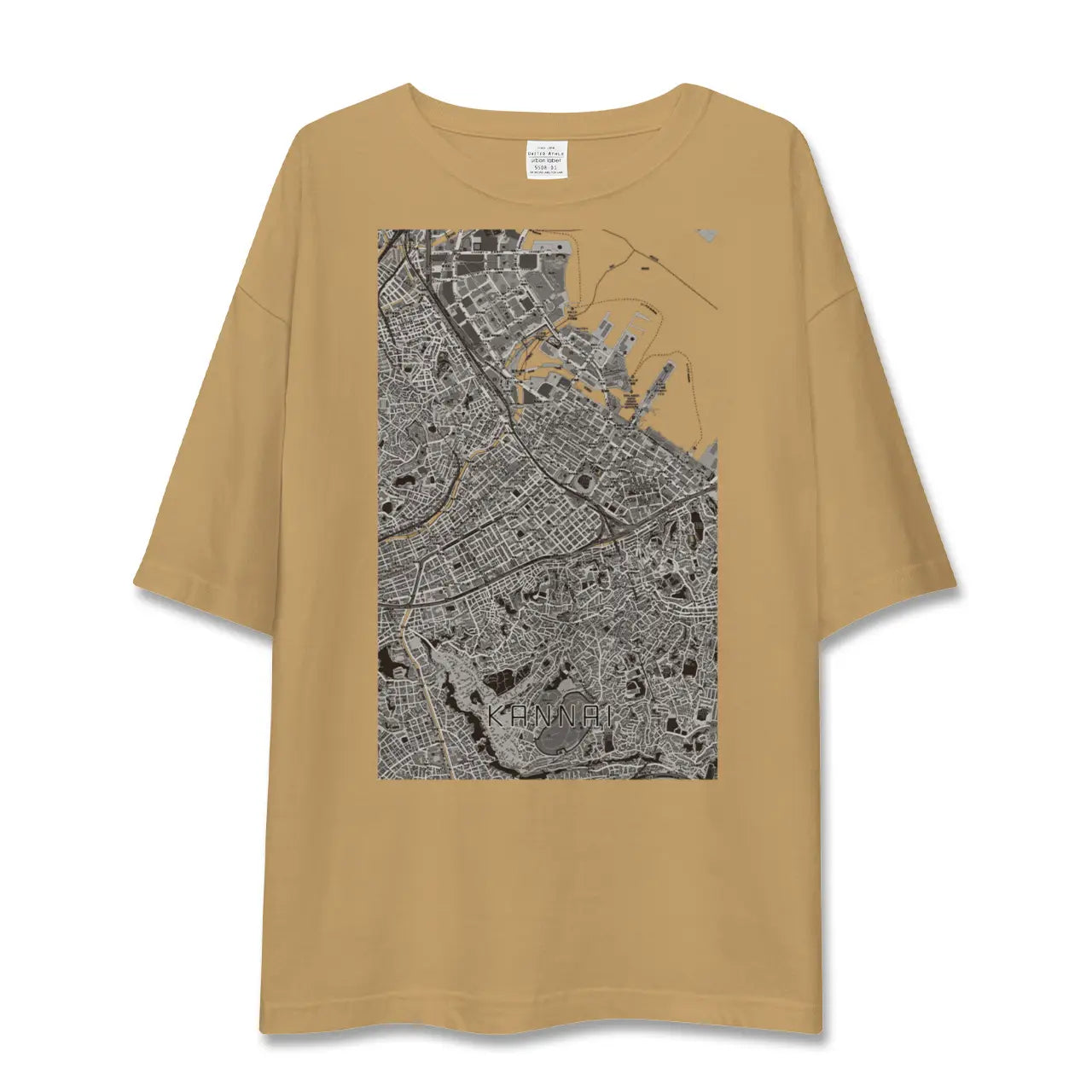 【関内(神奈川県)】地図柄ビッグシルエットTシャツ