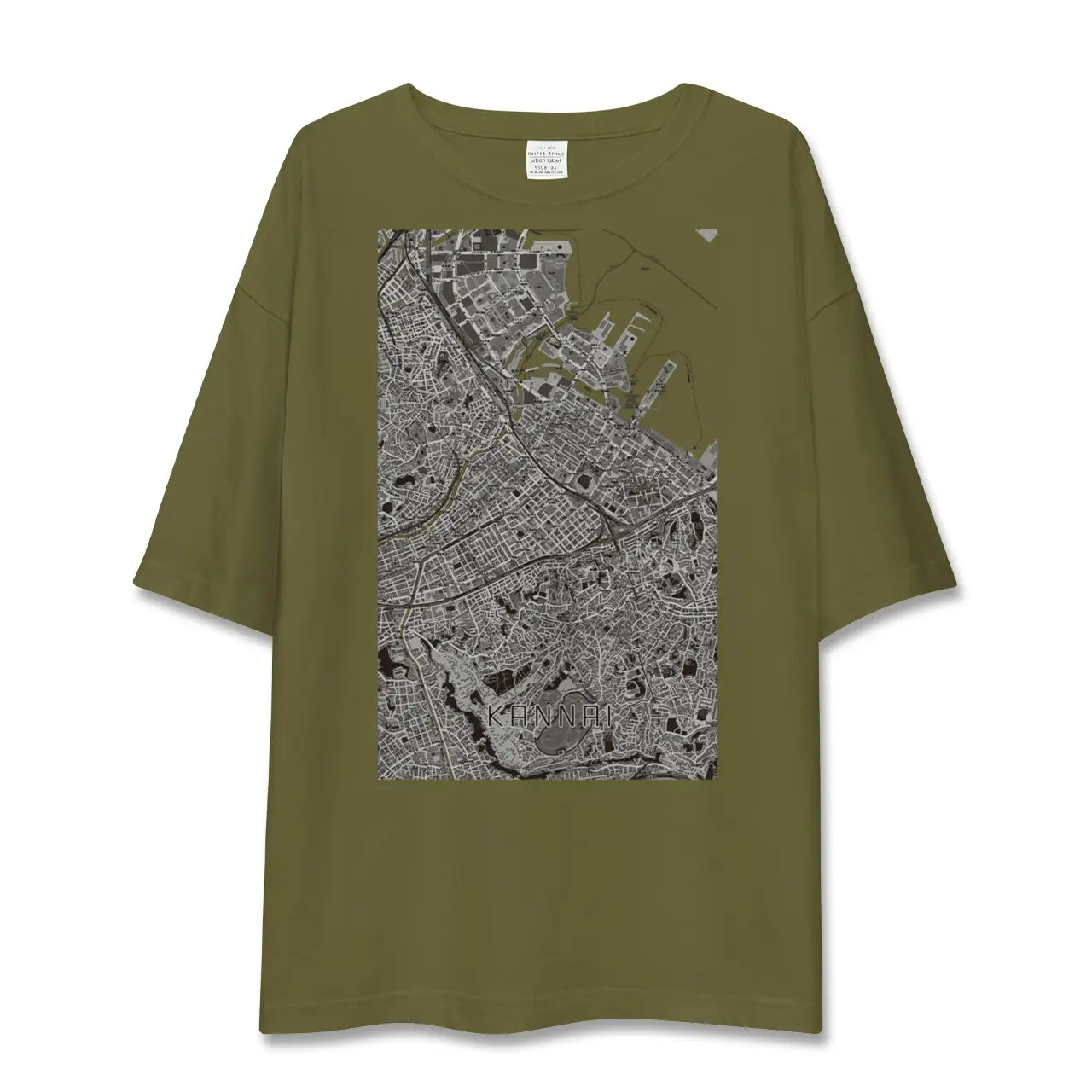 【関内(神奈川県)】地図柄ビッグシルエットTシャツ