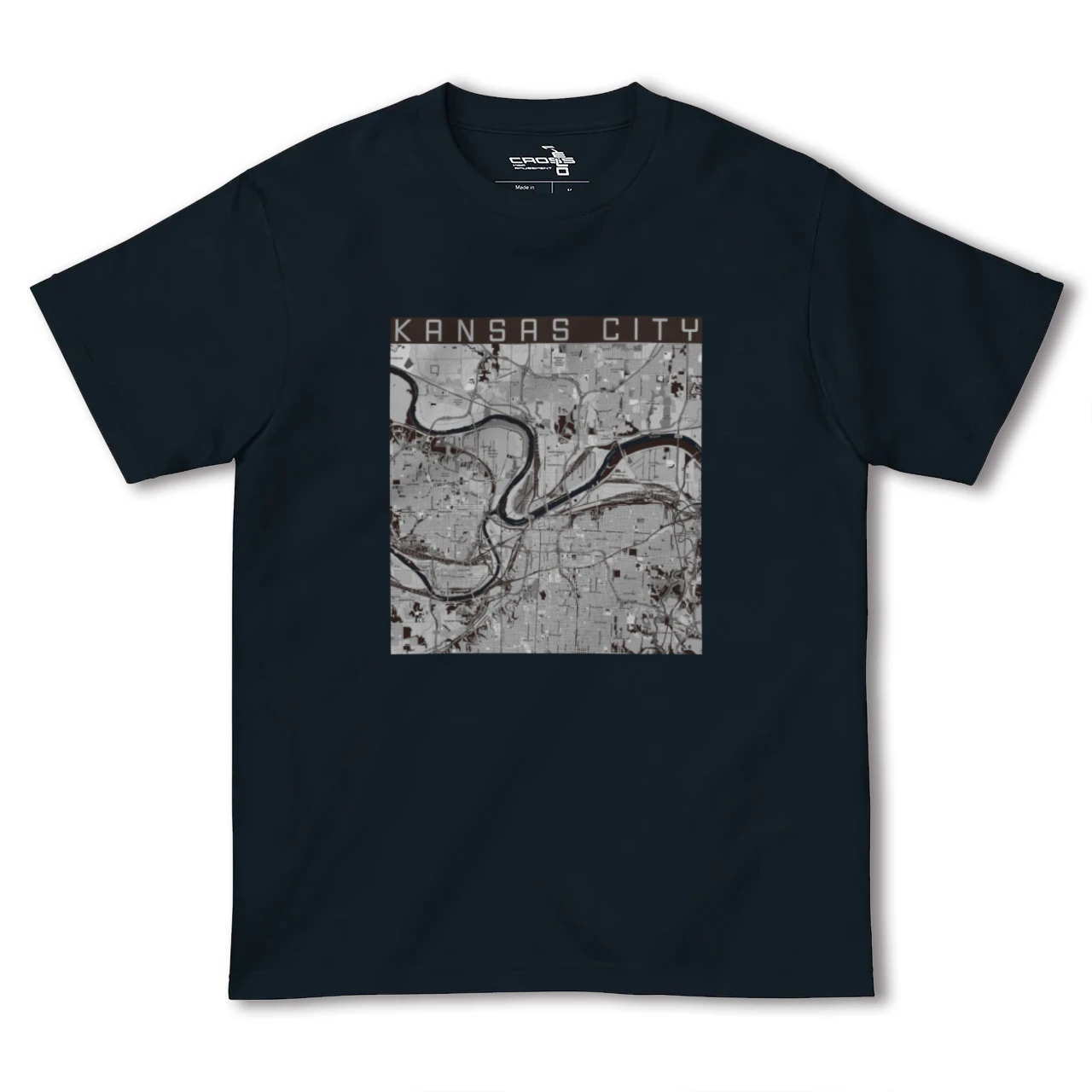 【カンザスシティ(アメリカ)】地図柄ヘビーウェイトTシャツ