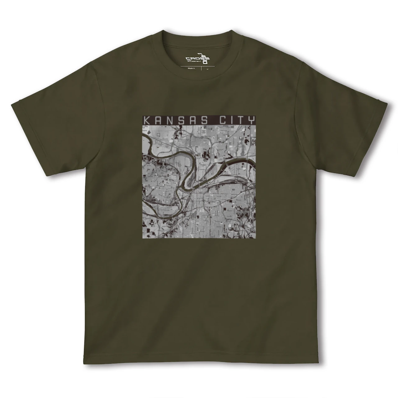 【カンザスシティ(アメリカ)】地図柄ヘビーウェイトTシャツ