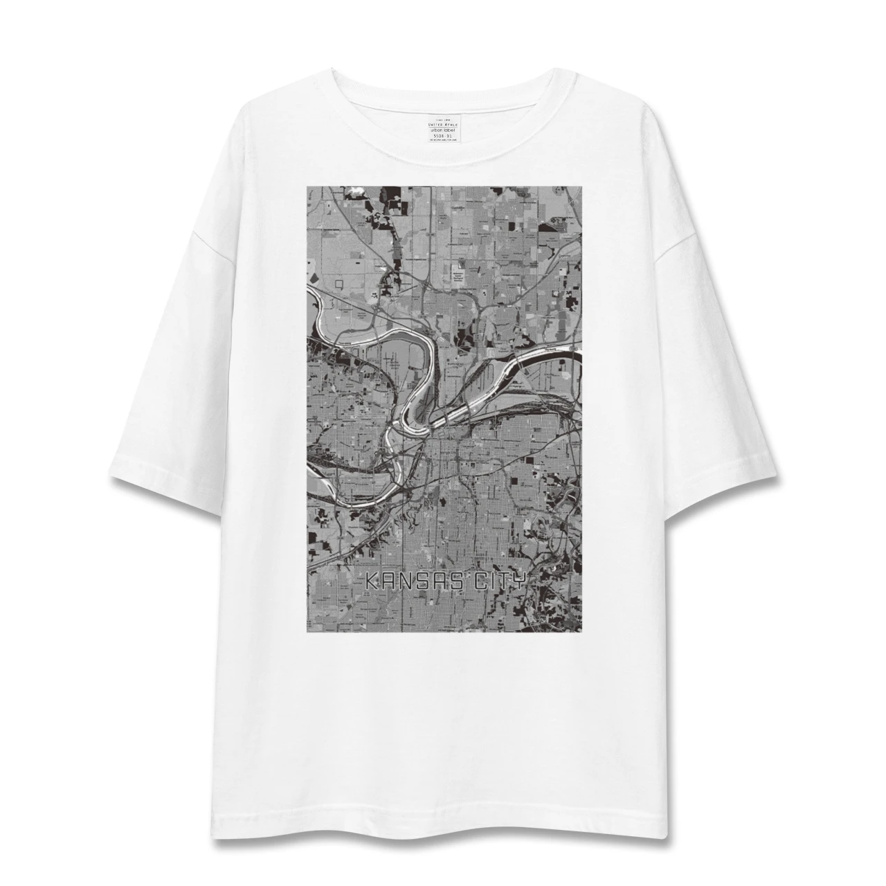 【カンザスシティ(アメリカ)】地図柄ビッグシルエットTシャツ