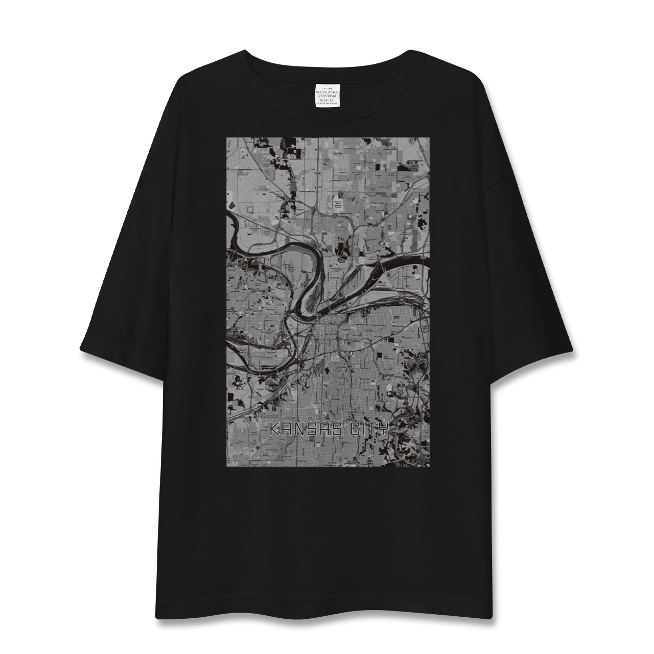 【カンザスシティ(アメリカ)】地図柄ビッグシルエットTシャツ