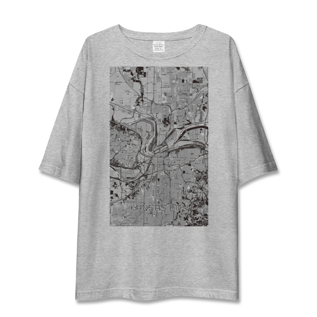 【カンザスシティ(アメリカ)】地図柄ビッグシルエットTシャツ