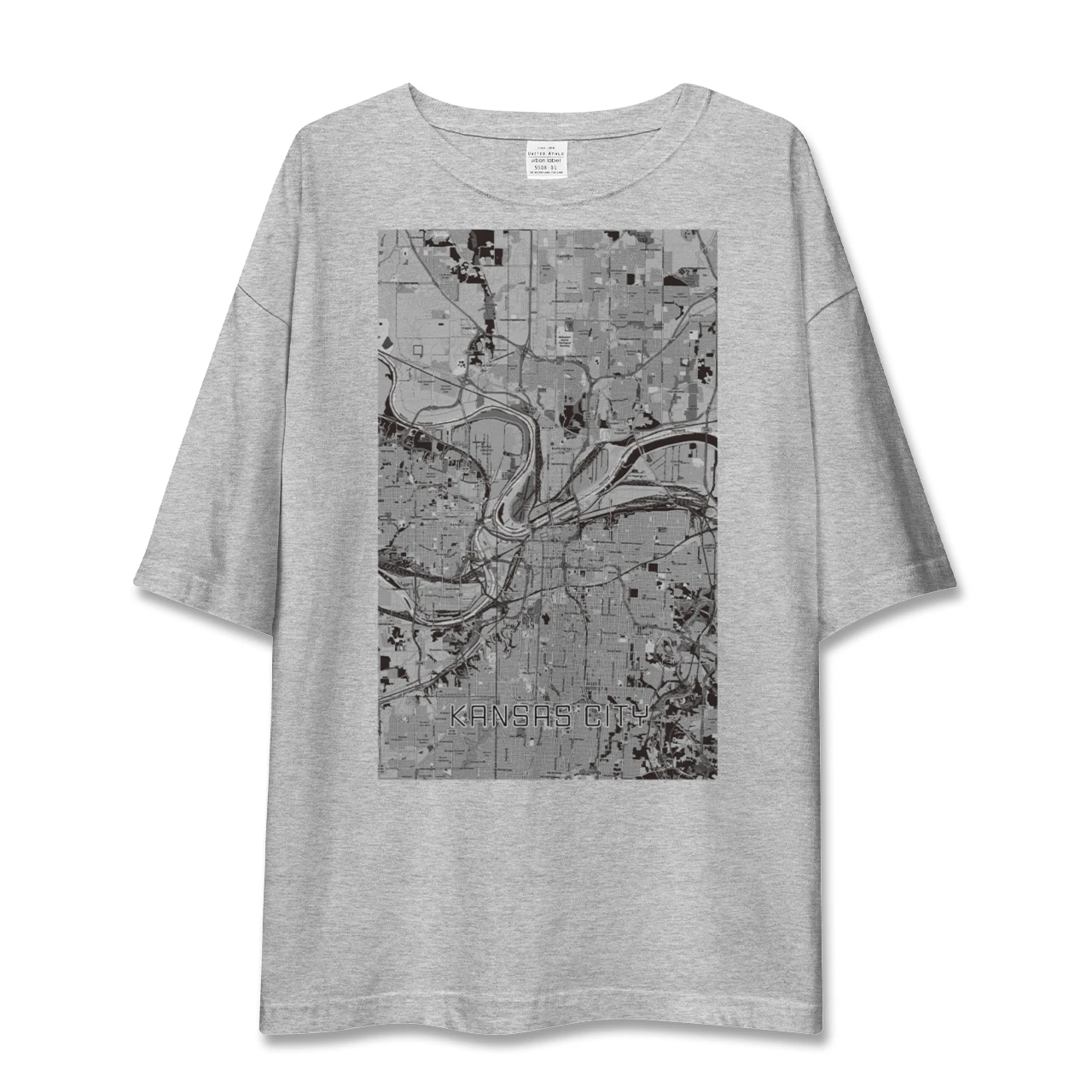 【カンザスシティ(アメリカ)】地図柄ビッグシルエットTシャツ