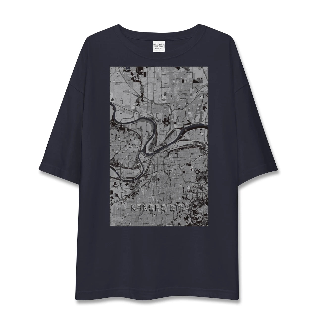 【カンザスシティ(アメリカ)】地図柄ビッグシルエットTシャツ