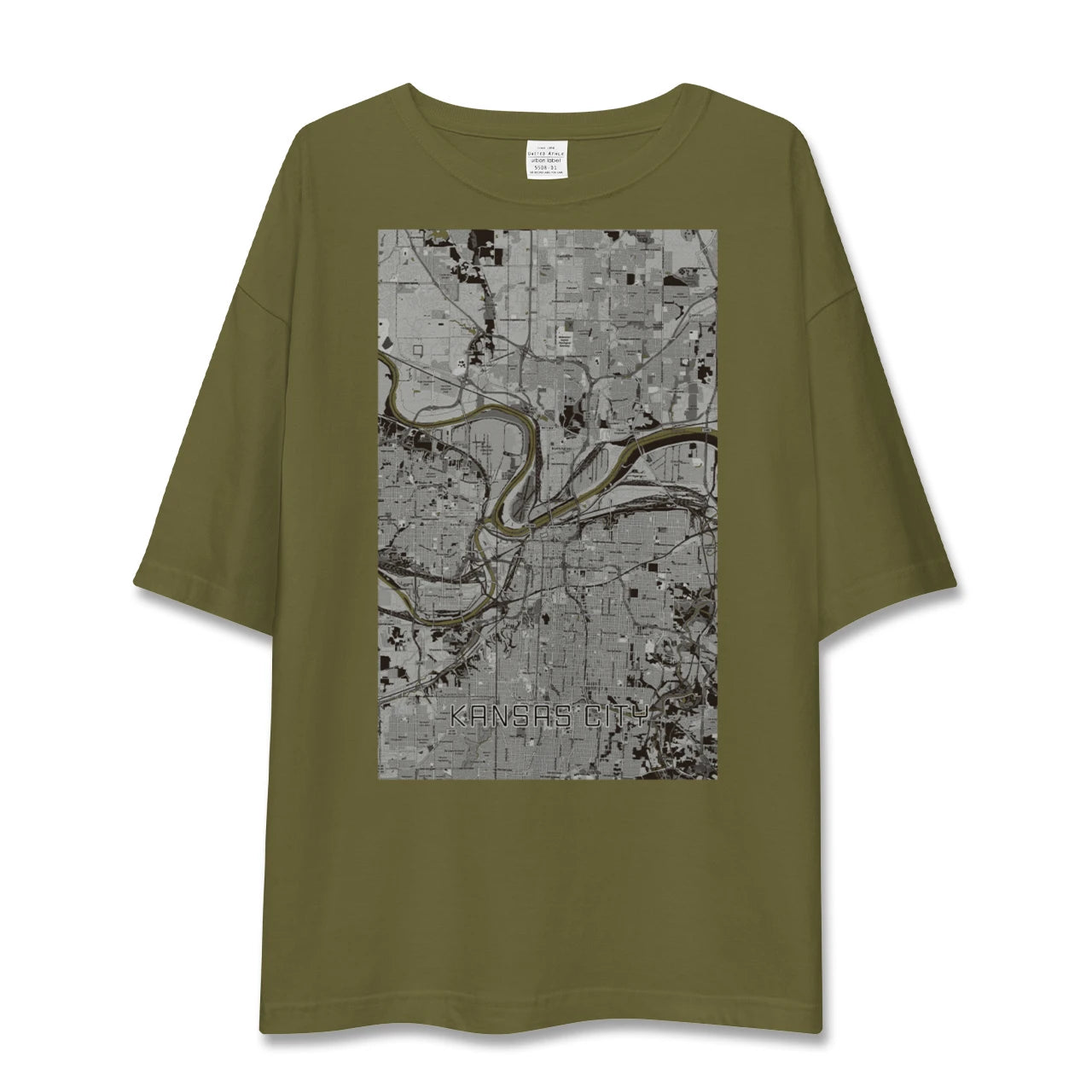 【カンザスシティ(アメリカ)】地図柄ビッグシルエットTシャツ