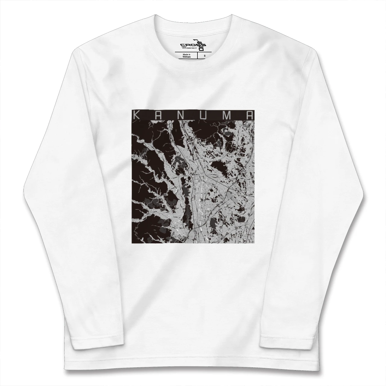 【鹿沼(栃木県)】地図柄ロングスリーブTシャツ