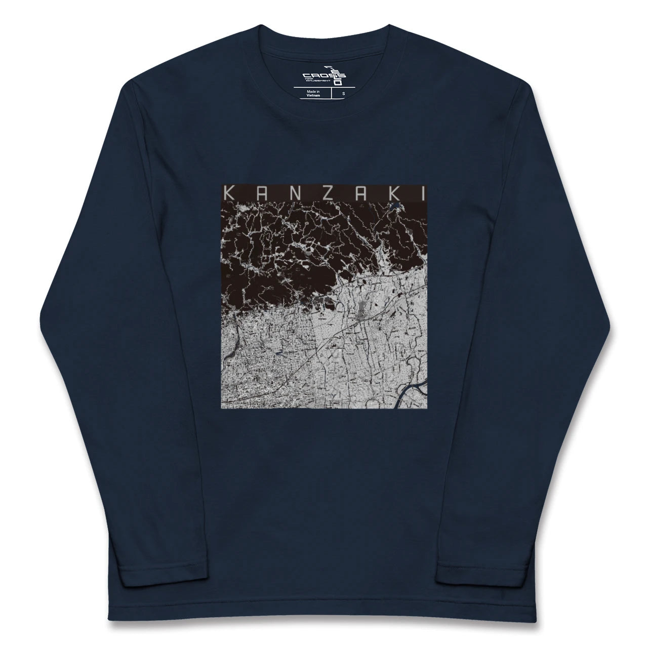【神埼(佐賀県)】地図柄ロングスリーブTシャツ