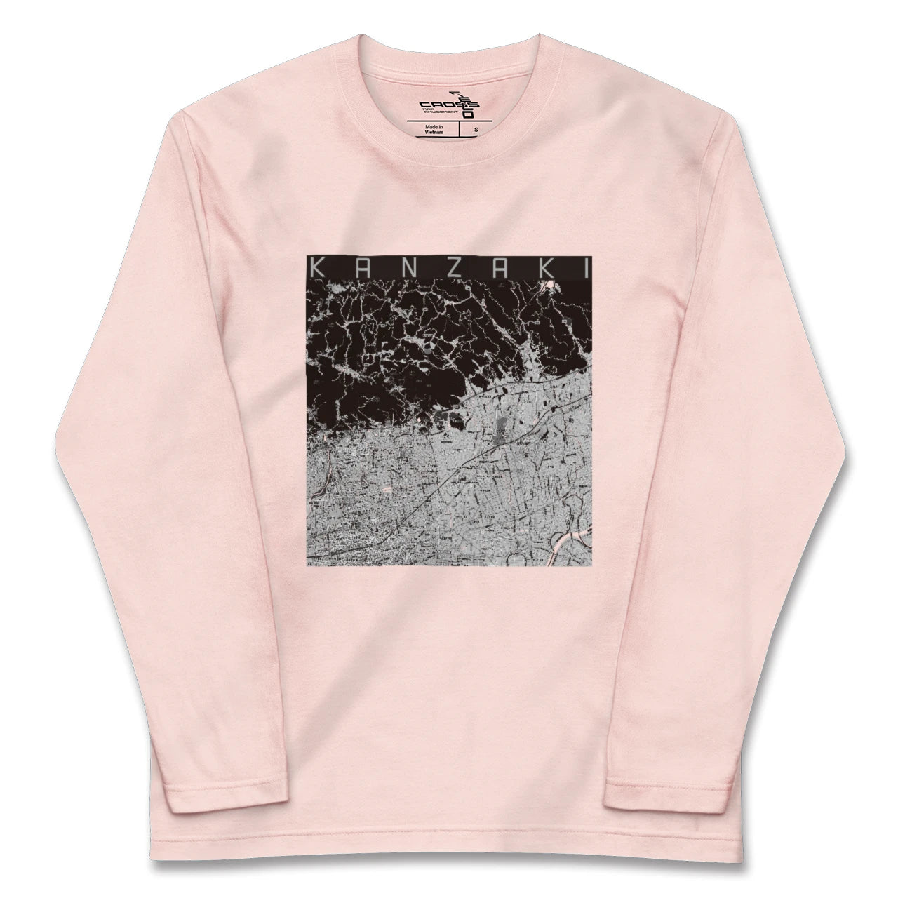 【神埼(佐賀県)】地図柄ロングスリーブTシャツ