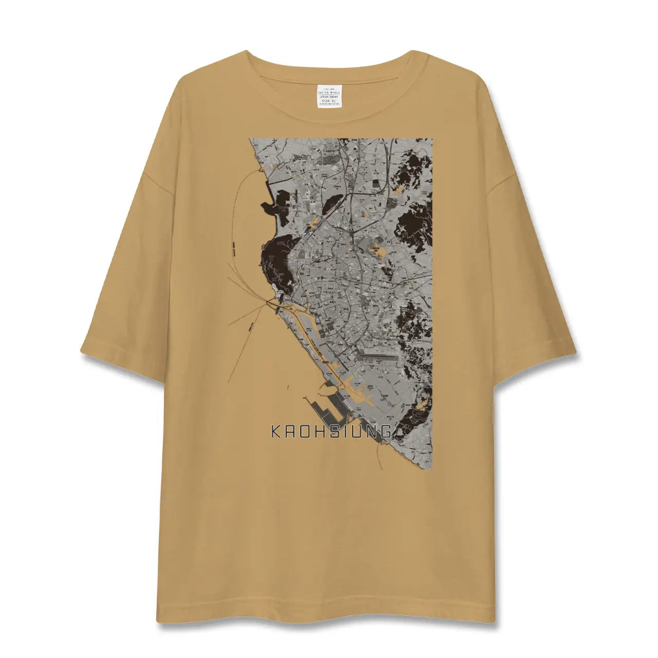 【高雄(台湾)】地図柄ビッグシルエットTシャツ