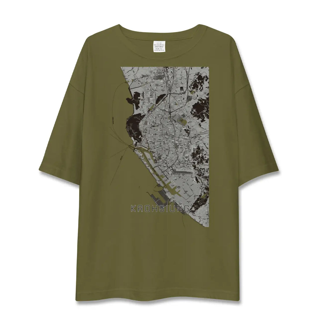 【高雄(台湾)】地図柄ビッグシルエットTシャツ